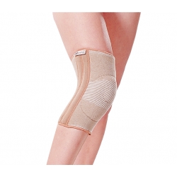 Tkaninowa orteza stawu kolanowego ze wzmocnieniami i osłoną silikonową, wciągana Armedical